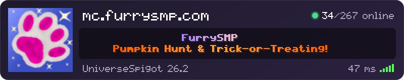 Minecraft server banner for mc.furrysmp.com