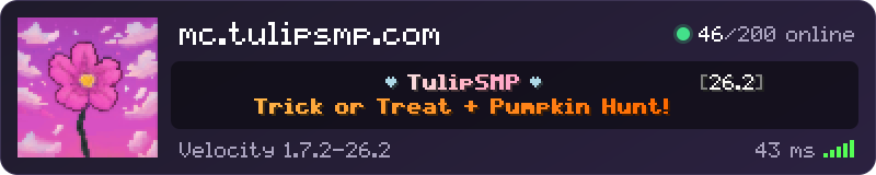 Live banner for mc.tulipsmp.com